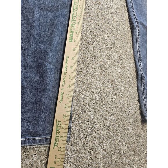 Love Indigo Women's Boot Cut Denim Jeans Distressed Embellished Pockets Size 12 - Picture 15 of 16